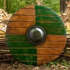 Epic Armoury LARP Round Shield, Green-wood 70 Cm