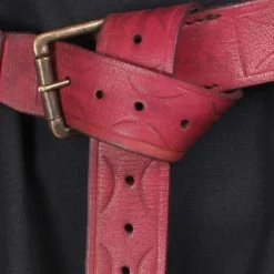 Epic Armoury Leather Belt Aruthia, Red -Medieval Clothing Sales Store leather belt aruthia red 2