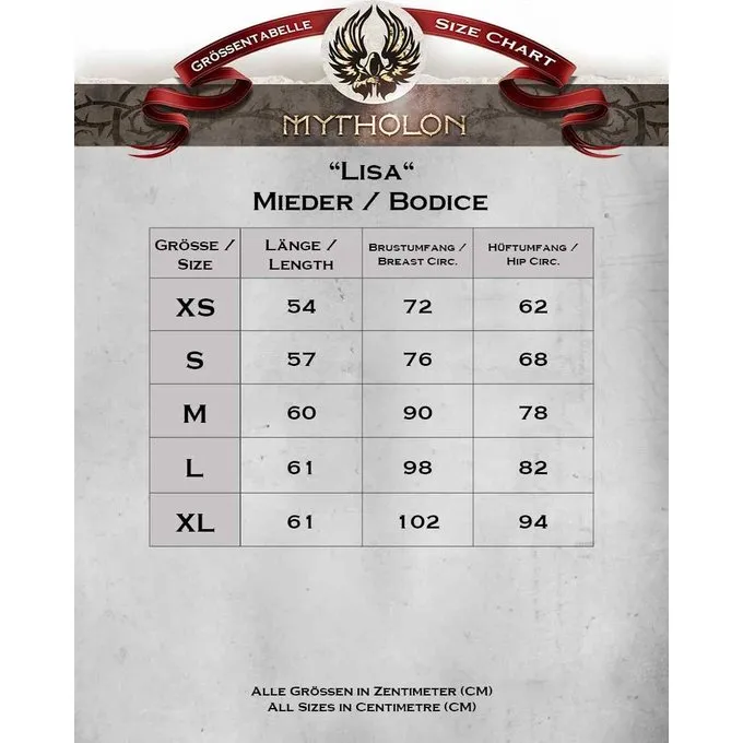 Mytholon Leather Bodice Lisa, Brown 3 Mytholon Leather Bodice Lisa, Brown - Image 3