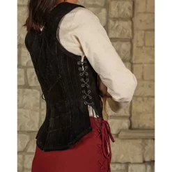 Mytholon Leather Bodice Lucy, Black 8 Mytholon Leather Bodice Lucy, Black -Medieval Clothing Sales Store leather bodice lucy black 2