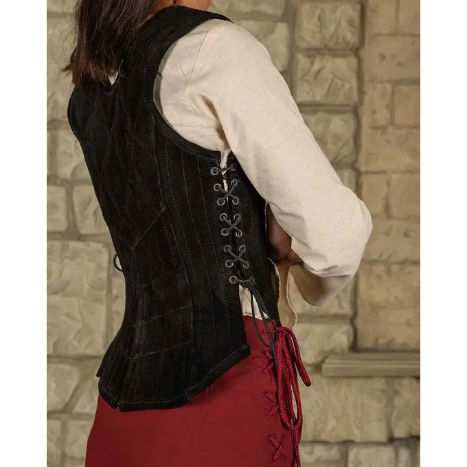 Mytholon Leather Bodice Lucy, Black 3 Mytholon Leather Bodice Lucy, Black - Image 3