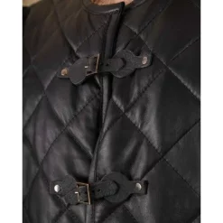 Mytholon Leather Gambeson Haldur, Black -Medieval Clothing Sales Store leather gambeson haldur black 3