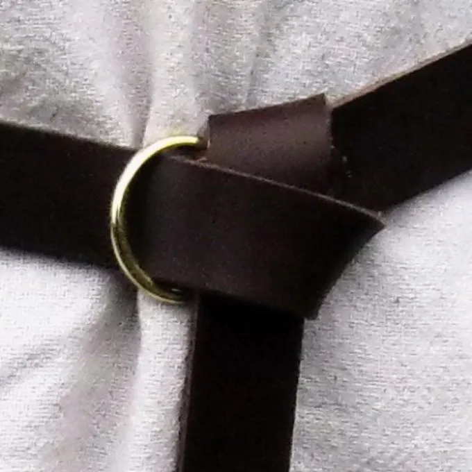 Leather Ring Belt, Brown 2 Leather Ring Belt, Brown - Image 2