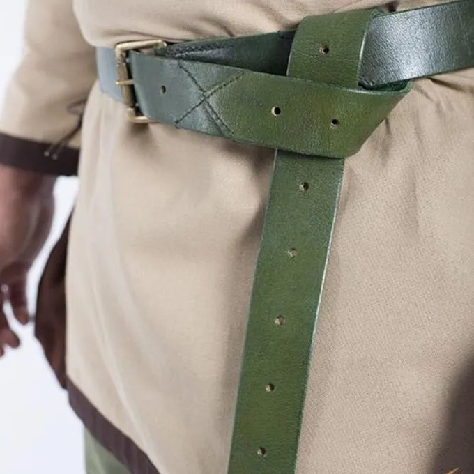 Epic Armoury Leather X-belt, Green 1 Epic Armoury Leather X-belt, Green