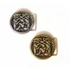 Medieval Buckle Celtic Dogs, Silver Plated