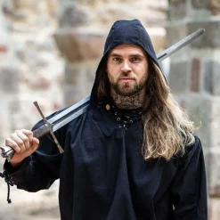 Leonardo Carbone Medieval Cap, Black -Medieval Clothing Sales Store medieval cap black 7