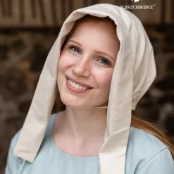 Burgschneider Medieval Cap Dagmar, Natural 5 Burgschneider Medieval Cap Dagmar, Natural -Medieval Clothing Sales Store medieval cap dagmar natural 2