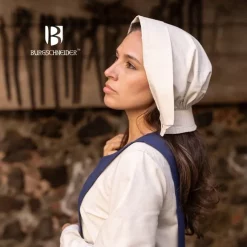 Burgschneider Medieval Cap Helga, Natural 6 Burgschneider Medieval Cap Helga, Natural -Medieval Clothing Sales Store medieval cap helga natural 2