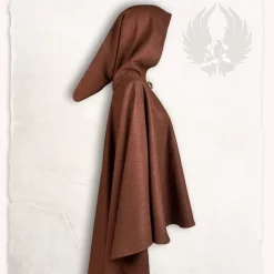 Medieval Clothing Sales Store 24 Mytholon Medieval Cape Kim Wool, Brown