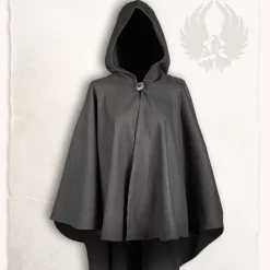 Mytholon Medieval Cape Kim Wool, Grey -Medieval Clothing Sales Store medieval cape kim wool grey 3