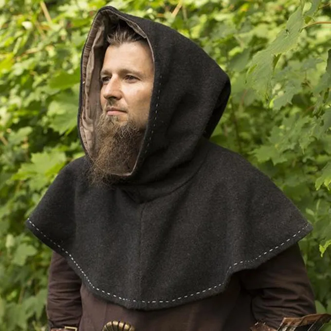 Epic Armoury Medieval Chaperon Erhard, Dark Grey 1 Epic Armoury Medieval Chaperon Erhard, Dark Grey