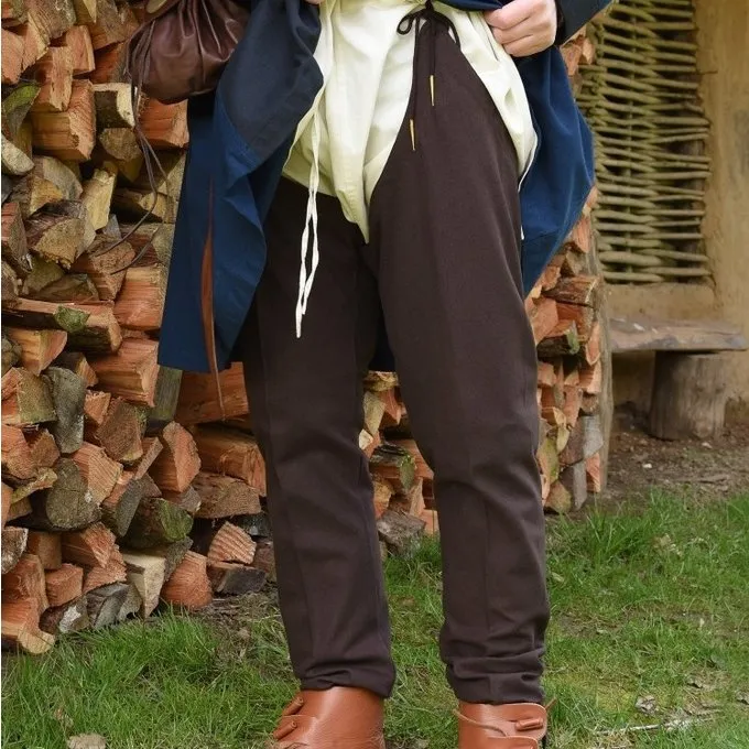 Medieval Chausses With Laces, Brown 2 Medieval Chausses With Laces, Brown - Image 2