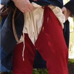 Medieval Chausses With Laces, Red -Medieval Clothing Sales Store medieval chausses with laces red 2