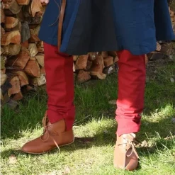 Medieval Chausses With Laces, Red -Medieval Clothing Sales Store medieval chausses with laces red 3