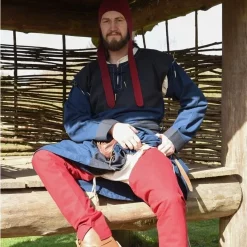 Medieval Chausses With Laces, Red -Medieval Clothing Sales Store medieval chausses with laces red 4