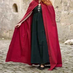 Leonardo Carbone Medieval Cloak Erna, Red -Medieval Clothing Sales Store medieval cloak erna red 3