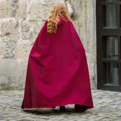 Leonardo Carbone Medieval Cloak Erna, Red -Medieval Clothing Sales Store medieval cloak erna red 4