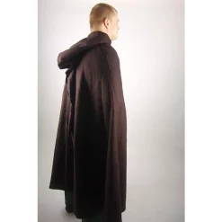 Leonardo Carbone Medieval Cloak With Hood, Brown -Medieval Clothing Sales Store medieval cloak with hood brown 3
