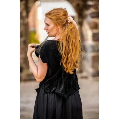 Leonardo Carbone Medieval Doublet Caelia Black -Medieval Clothing Sales Store medieval doublet caelia black 3