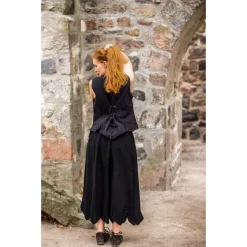 Leonardo Carbone Medieval Doublet Christine Black -Medieval Clothing Sales Store medieval doublet christine black 3