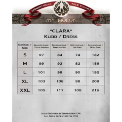 Mytholon Medieval Dress Clara, Blue -Medieval Clothing Sales Store medieval dress clara blue 2