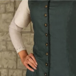 Mytholon Medieval Dress Elodie, Green/cream -Medieval Clothing Sales Store medieval dress elodie green cream 2