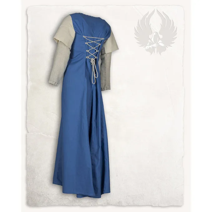 Mytholon Medieval Dress Elodie, Light Blue/cream 2 Mytholon Medieval Dress Elodie, Light Blue/cream - Image 2