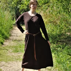 Leonardo Carbone Medieval Dress Emma, Dark Brown -Medieval Clothing Sales Store medieval dress emma dark brown 5