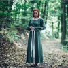 Leonardo Carbone Medieval Dress Emma, Olive Green