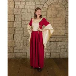 Mytholon Medieval Dress Fiona, Burgundy/Natural