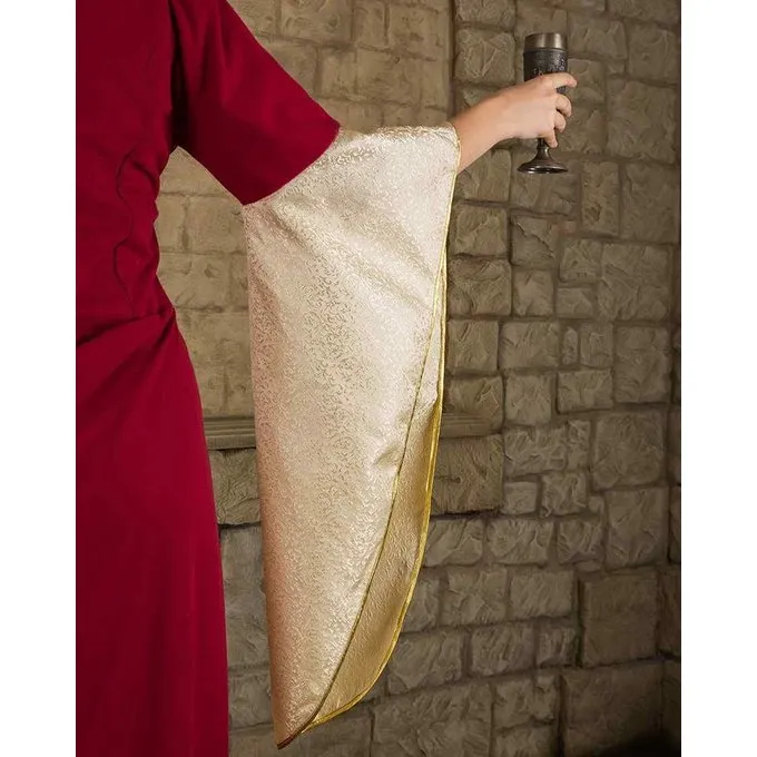 Mytholon Medieval Dress Fiona, Burgundy/Natural 4 Mytholon Medieval Dress Fiona, Burgundy/Natural - Image 4