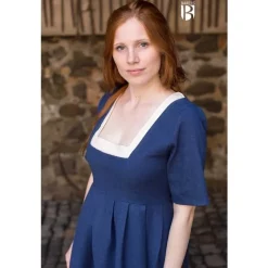 Burgschneider Medieval Dress Frideswinde Blue -Medieval Clothing Sales Store medieval dress frideswinde blue 2