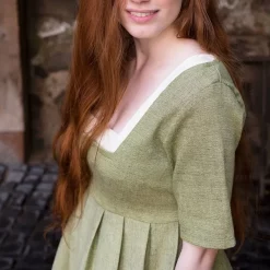 Burgschneider Medieval Dress Frideswinde Green 11 Burgschneider Medieval Dress Frideswinde Green -Medieval Clothing Sales Store medieval dress frideswinde green 5