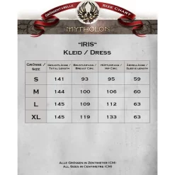 Mytholon Medieval Dress Iris, Black/cream -Medieval Clothing Sales Store medieval dress iris black cream 2