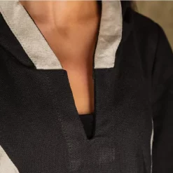 Mytholon Medieval Dress Iris, Black/cream -Medieval Clothing Sales Store medieval dress iris black cream 5