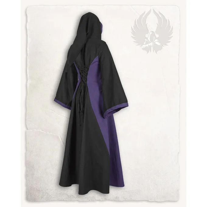 Mytholon Medieval Dress Iris, Black/purple 4 Mytholon Medieval Dress Iris, Black/purple - Image 4