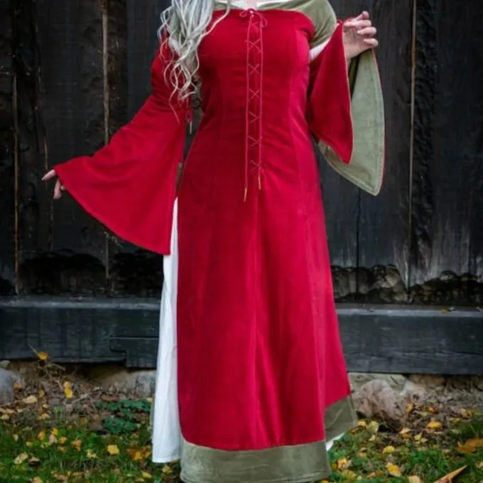 Epic Armoury Medieval Dress Isobel, Red 2 Epic Armoury Medieval Dress Isobel, Red - Image 2