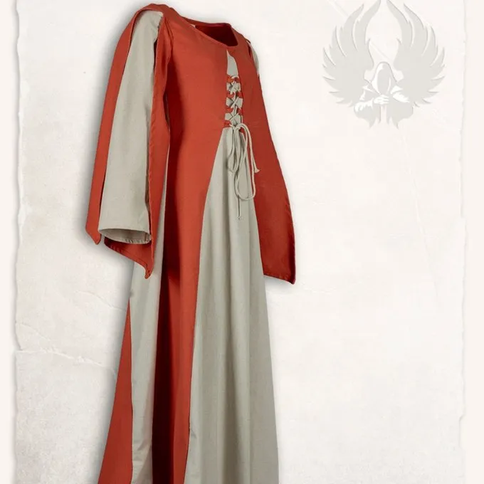 Mytholon Medieval Dress Jasione, Orange/cream 6 Mytholon Medieval Dress Jasione, Orange/cream - Image 6