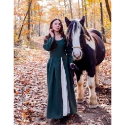 Leonardo Carbone Medieval Dress Larina, Green-naturel 10 Leonardo Carbone Medieval Dress Larina, Green-naturel -Medieval Clothing Sales Store medieval dress larina green naturel 4
