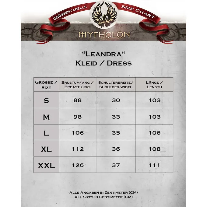 Mytholon Medieval Dress Leandra, Dark Blue 2 Mytholon Medieval Dress Leandra, Dark Blue - Image 2