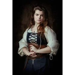 Mytholon Medieval Dress Leandra, Dark Blue 8 Mytholon Medieval Dress Leandra, Dark Blue -Medieval Clothing Sales Store medieval dress leandra dark blue 2