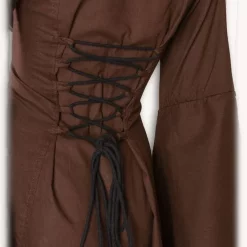 Mytholon Medieval Dress Ophelia, Brown-black -Medieval Clothing Sales Store medieval dress ophelia brown black 4