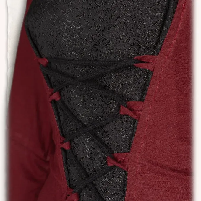 Mytholon Medieval Dress Ophelia, Red-black 2 Mytholon Medieval Dress Ophelia, Red-black - Image 2