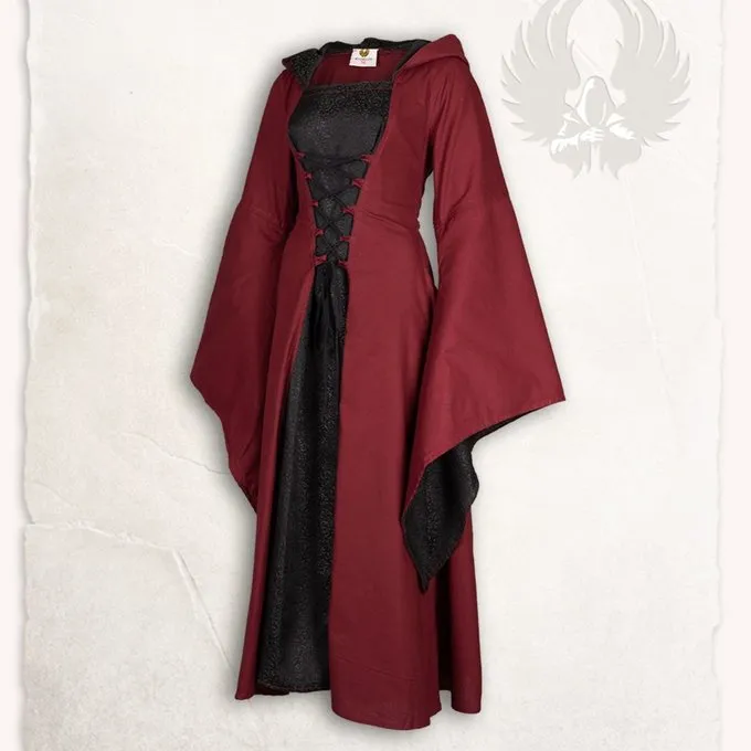 Mytholon Medieval Dress Ophelia, Red-black 1 Mytholon Medieval Dress Ophelia, Red-black