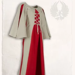 Mytholon Medieval Girls Dress Kirian, Cream/red -Medieval Clothing Sales Store medieval girls dress kirian cream red 4