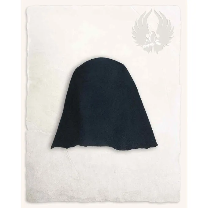 Mytholon Medieval Hood Bron, Wool, Black 1 Mytholon Medieval Hood Bron, Wool, Black