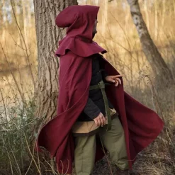 Epic Armoury Medieval Hooded Cloak Thomas, Red -Medieval Clothing Sales Store medieval hooded cloak thomas red 5