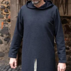 Burgschneider Medieval Hooded Tunic Renaud, Black -Medieval Clothing Sales Store medieval hooded tunic renaud black 4