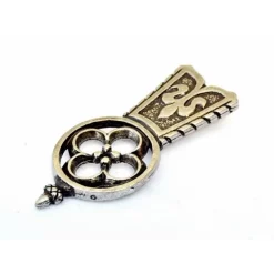 Medieval Quatrefoil Belt End, Silvered