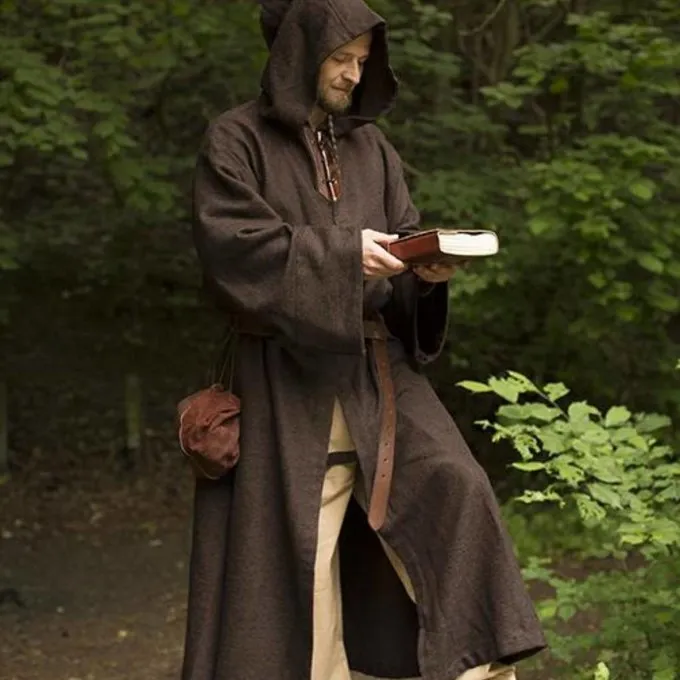 Epic Armoury Medieval Robe Benedict, Brown 2 Epic Armoury Medieval Robe Benedict, Brown - Image 2